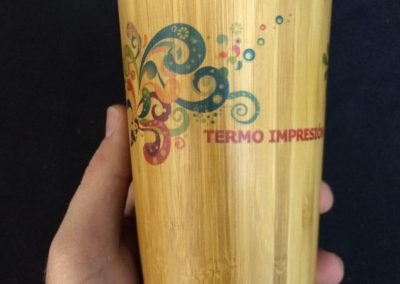 Termo impresión full color en mug de bambú.